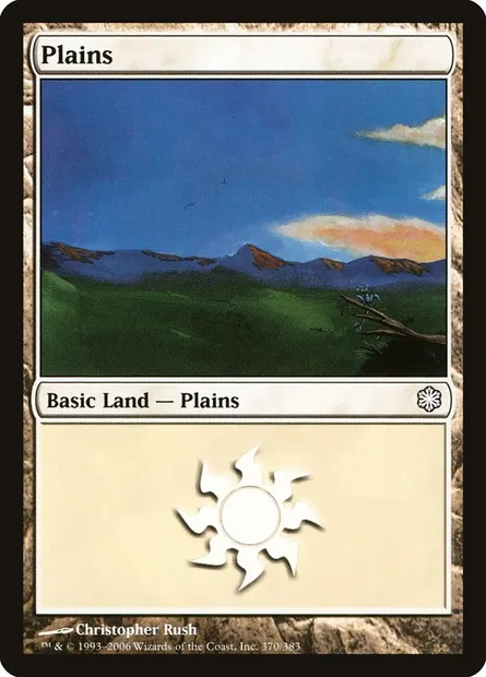 Plains, Magic card CST 370 — Coldsnap Theme Decks set
