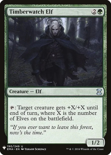 Timberwatch Elf, Magic card PLST EMA-190 — The List set