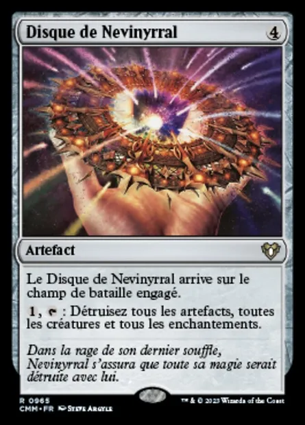 Disque de Nevinyrral, carte Magic CMM 965 — extension Commander Masters