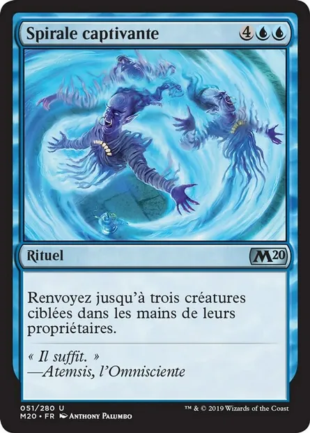 Spirale captivante, carte Magic M20 51 — extension Core Set 2020