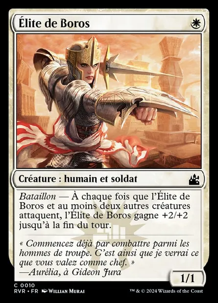 Élite de Boros, carte Magic RVR 10 — extension Ravnica Remastered
