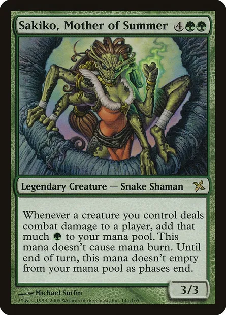 Sakiko, mère de l'été, carte Magic BOK 141 — extension Traîtres de Kamigawa