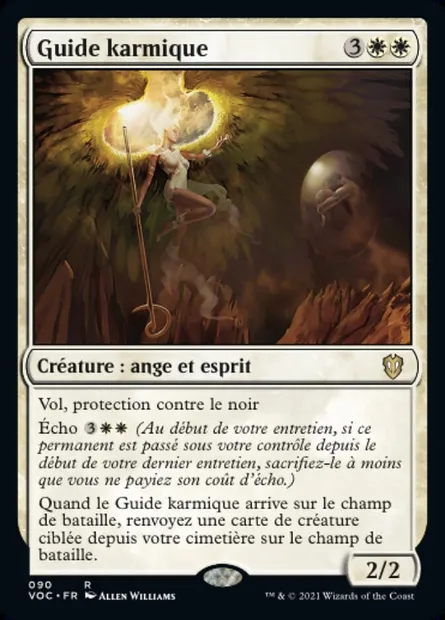 Guide karmique, carte Magic VOC 90 — extension Crimson Vow Commander