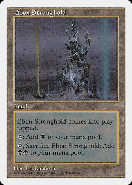 Ebon Stronghold, Magic card 5ED 416 — Fifth Edition set