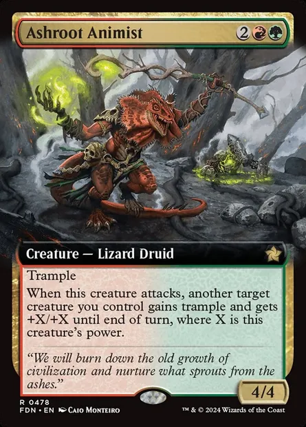 Ashroot Animist, Magic card FDN 478 — Foundations set