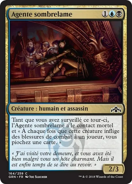 Agente sombrelame, carte Magic GRN 164 — extension Les Guildes de Ravnica