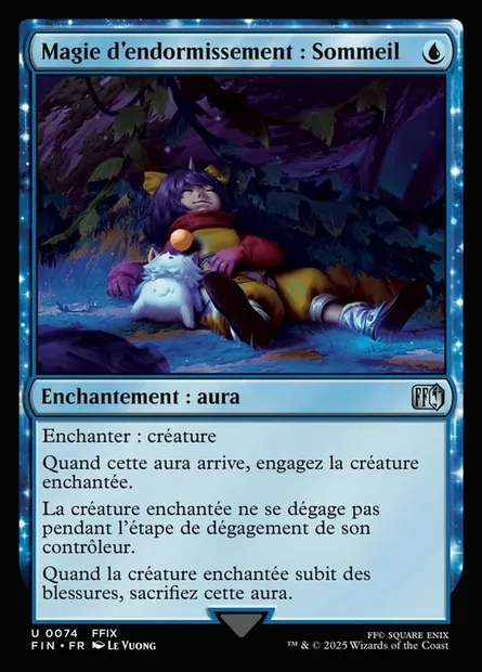 Sort d'endormissement : Sommeil, carte Magic FIN 74 — extension Final Fantasy