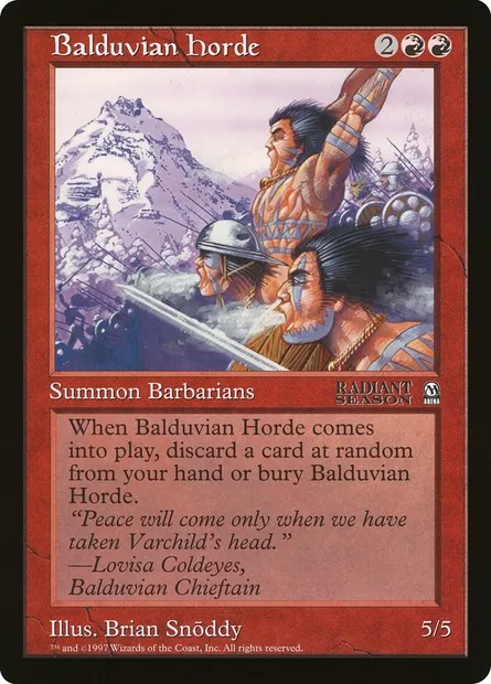 Balduvian Horde, Magic card OLEP 10 — Oversized League Prizes set