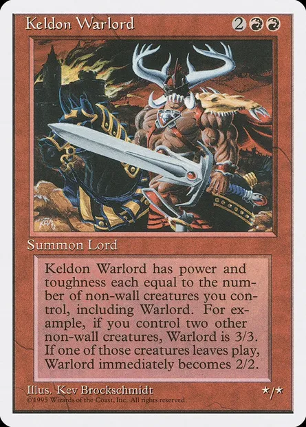Keldon Warlord, Magic card 4ED 207 — Fourth Edition set