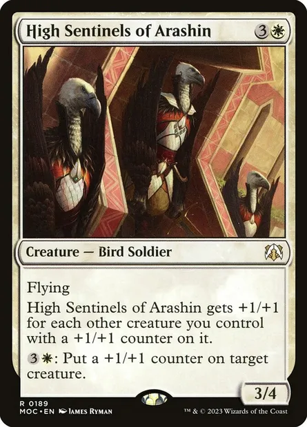 High Sentinels of Arashin, Magic card MOC 189 — March of the Machine Commander set
