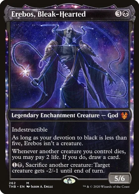 Erebos, Bleak-Hearted, Magic card THB 262 — Theros Beyond Death set