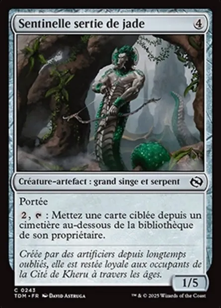 Sentinelle sertie de jade, carte Magic TDM 243 — extension Tarkir: Dragonstorm