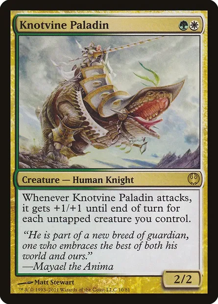 Knotvine Paladin, Magic card DDG 10 — Duel Decks: Knights vs. Dragons set