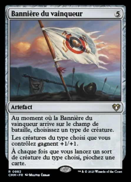 Bannière du vainqueur, carte Magic CMM 982 — extension Commander Masters