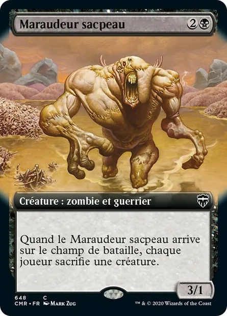 Maraudeur sacpeau, carte Magic CMR 648 — extension Commander Legends