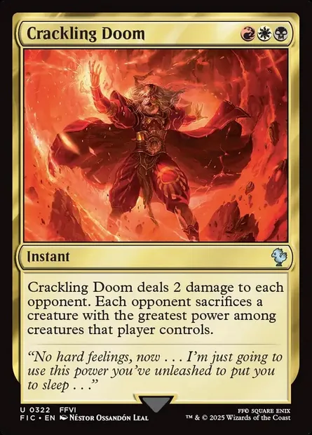 Crackling Doom, Magic card FIC 322 — Final Fantasy Commander set