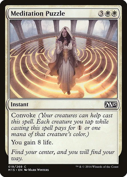 Meditation Puzzle, Magic card M15 19 — Magic 2015 set