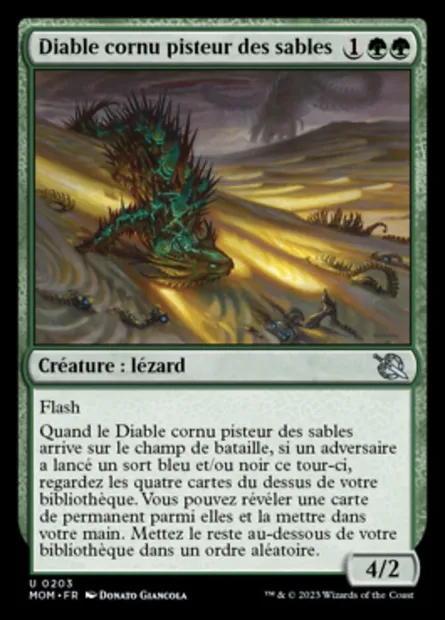 Diable cornu pisteur des sables, carte Magic MOM 203 — extension L'invasion des machines