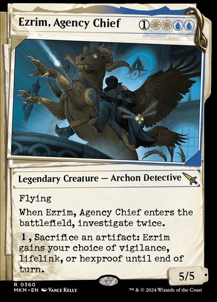 Ezrim, Agency Chief, Magic card MKM 360 — Murders at Karlov Manor set