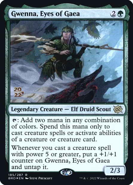 Gwenna, Yeux de Gaia, carte Magic PBRO 185s — extension The Brothers' War Promos