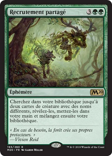 Recrutement partagé, carte Magic M20 193 — extension Core Set 2020