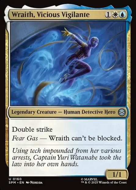 Wraith, Vicious Vigilante, Magic card SPM 160 — Marvel's Spider-Man set