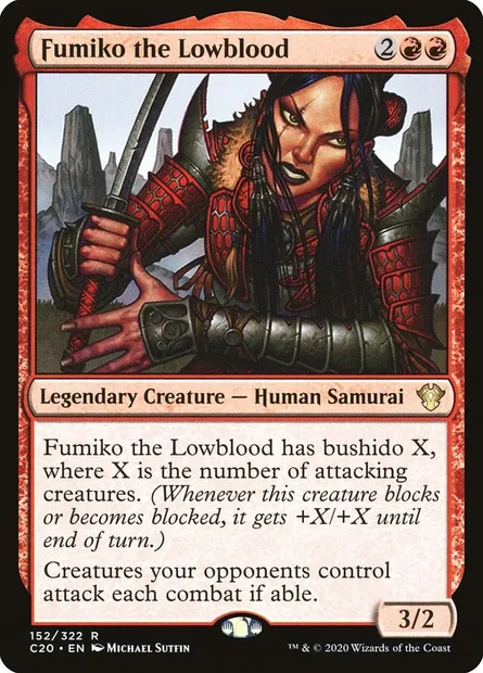 Fumiko the Lowblood, Magic card C20 152 — Commander 2020 set