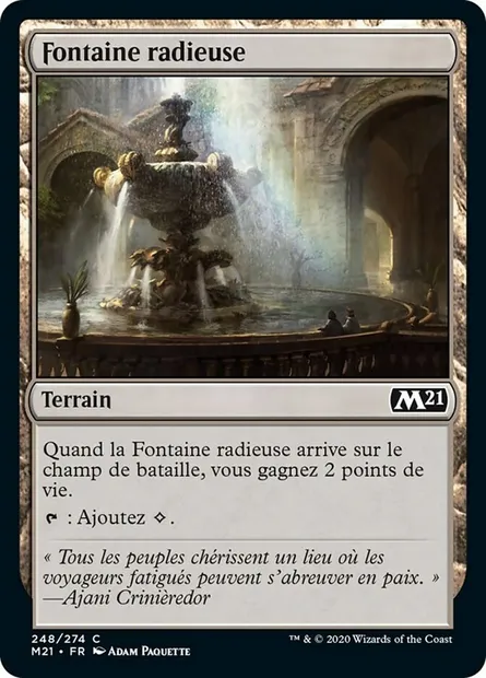 Fontaine radieuse, carte Magic M21 248 — extension Core Set 2021