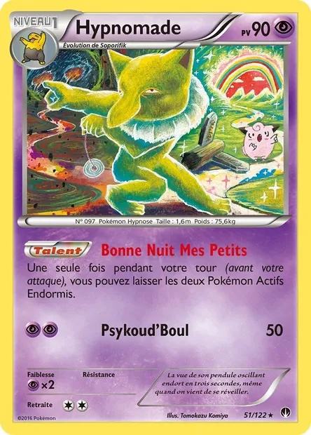 Hypnomade, carte Pokémon BKP 51 — extension Rupture Turbo