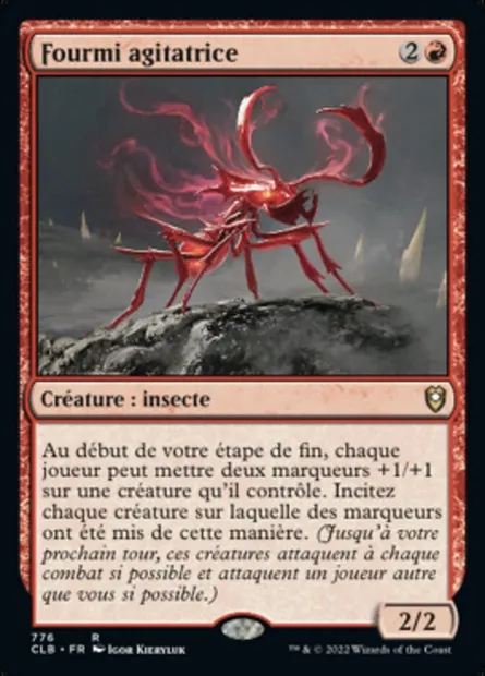 Fourmi agitatrice, carte Magic CLB 776 — extension Commander Légendes : la bataille de la Porte de Baldur
