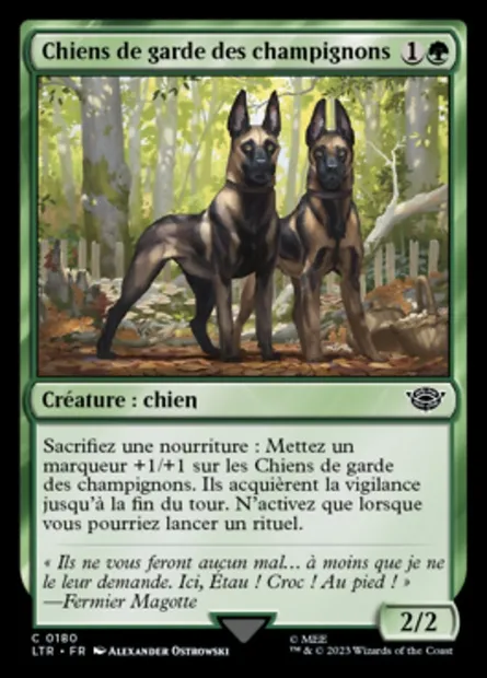 Chiens de garde des champignons, carte Magic LTR 180 — extension Le Seigneur des Anneaux : chroniques de la Terre du Milieu