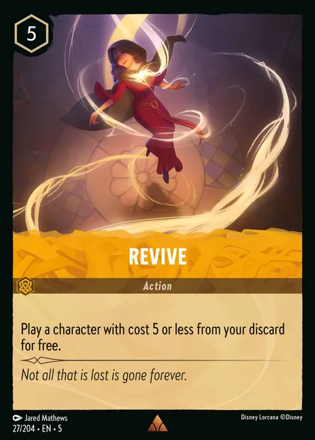 Revive, Disney Lorcana card CH5-027 — Shimmering Skies set