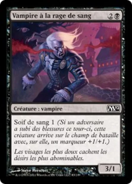 Vampire à la rage de sang, carte Magic M12 83 — extension Magic 2012