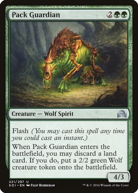 Pack Guardian, Magic card SOI 221 — Shadows over Innistrad set