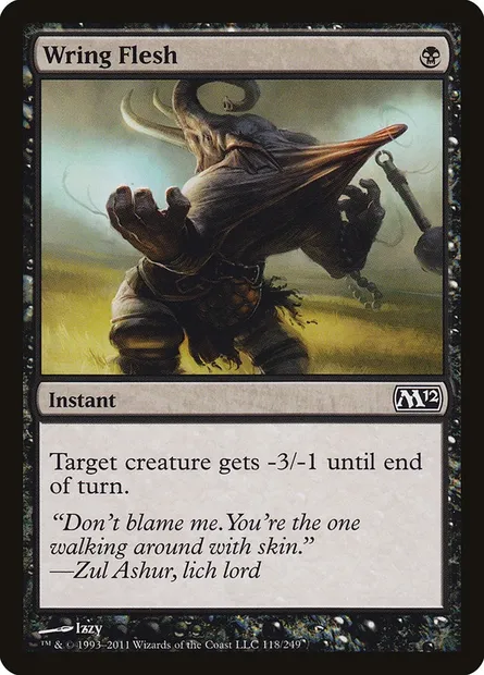 Wring Flesh, Magic card M12 118 — Magic 2012 set
