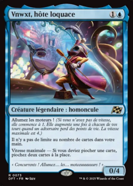 Vnwxt, hôte loquace, carte Magic DFT 73 — extension Aetherdrift