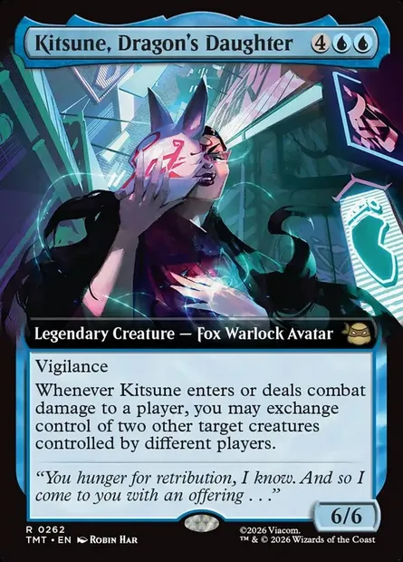 Kitsune, Dragon's Daughter, Magic card TMT 262 — Teenage Mutant Ninja Turtles set