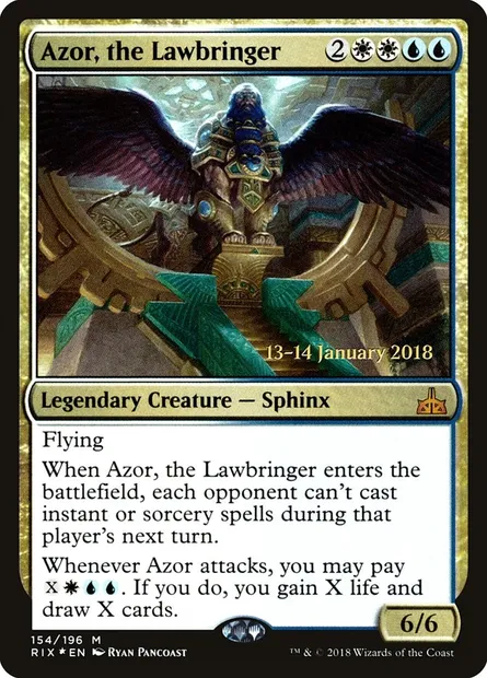 Azor, the Lawbringer, Magic card PRIX 154s — Rivals of Ixalan Promos set