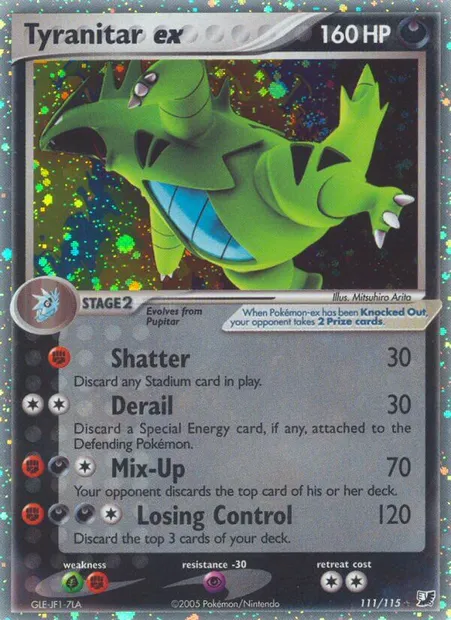 Tyranitar ex, Pokémon card UF 111 — Unseen Forces set