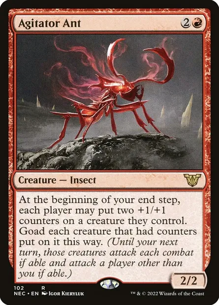 Agitator Ant, Magic card NEC 102 — Neon Dynasty Commander set