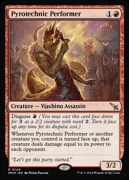 Pyrotechnic Performer, Magic card MKM 140 — Murders at Karlov Manor set