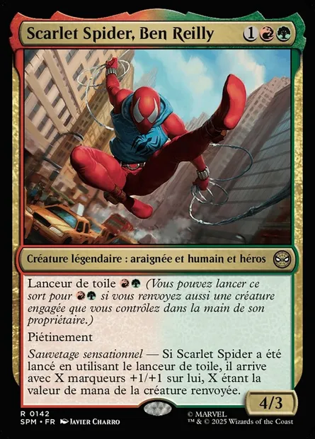 Scarlet Spider, Ben Reilly, carte Magic SPM 142 — extension Marvel's Spider-Man