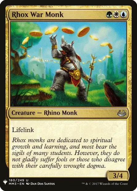 Rhox War Monk, Magic card PLST MM3-180 — The List set