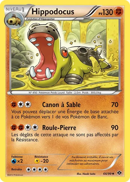 Hippodocus, carte Pokémon NXD 66 — extension Destinées Futures