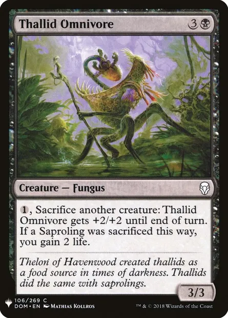 Thallidé omnivore, carte Magic PLST DOM-106 — extension The List