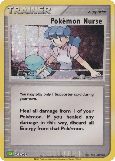 Pokémon Nurse, Pokémon card CLV 023 — Pokémon TCG Classic: Venusaur & Lugia ex Deck set