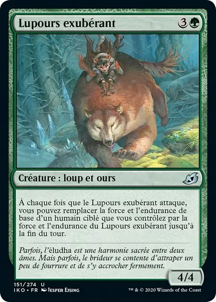 Lupours exubérant, carte Magic IKO 151 — extension Ikoria: Lair of Behemoths