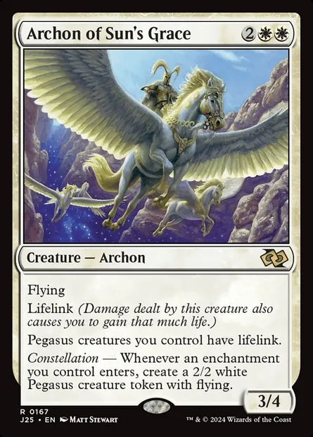 Archon of Sun's Grace, Magic card J25 167 — Foundations Jumpstart set