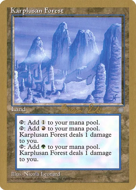 Karplusan Forest, Magic card WC98 bs356 — World Championship Decks 1998 set