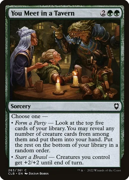 You Meet in a Tavern, Magic card CLB 263 — Commander Legends: Battle for Baldur's Gate set